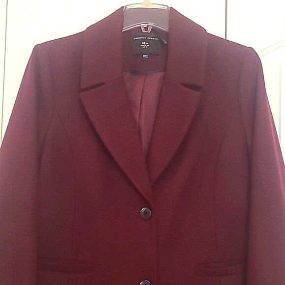 Dorothy Perkins Classic Two Button Single Breasted Rolled Cuff 3/4 Coat Size 10 - Picture 4 of 12